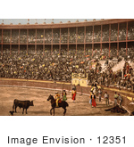 #12351 Picture Of A Bullfight In Barcelona