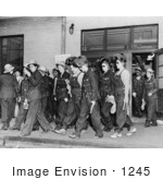 #1245 Photo Of Riveter Women Welders On The Way To Their Job At The Todd Erie Basin Drydock