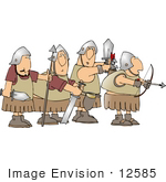 #12585 Armed Soldiers Clipart