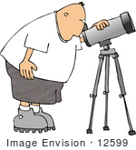 #12599 Male Astronomer Clipart
