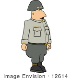 #12614 General In Uniform Clipart