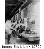 #12755 Picture Of Men Making Tires In 1916