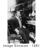 #1281 Black And White Stock Photo Of Marcus Garvey