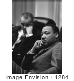 #1284 Stock Photo of President Lyndon B. Johnson and Rev. Dr. Martin Luther King, Jr. by JVPD
