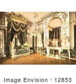 #12853 Picture Of Napoleon I’S Bedroom In Fontainebleau Palace