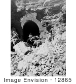 #12865 Picture of People and Pack Animals at Tunnel, Al Karak Castle by JVPD