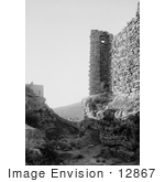 #12867 Picture Of The Moat Of Al Karak Castle Jordan
