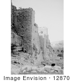 #12870 Picture Of The Rampart Walls Of Kerak Castle Jordan