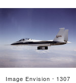 #1307 Stock Photo Of An F-15b With An Attached X-33 Thermal Protection System