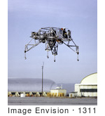 #1311 Stock Photo Of A Lunar Landing Research Vehicle In Flight