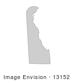 #13152 Picture Of A Map Of Delaware Of The United States Of America