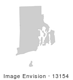 #13154 Picture Of A Map Of Rhode Island Of The United States Of America