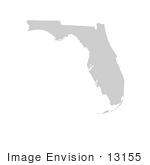 #13155 Picture Of A Map Of Florida Of The United States Of America