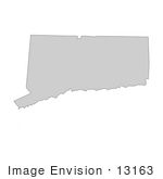 #13163 Picture Of A Map Of Connecticut Of The United States Of America