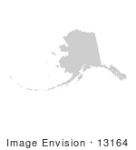 #13164 Picture Of A Map Of Alaska Of The United States Of America