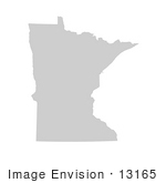 #13165 Picture Of A Map Of Minnesota Of The United States Of America