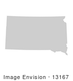 #13167 Picture Of A Map Of South Dakota Of The United States Of America