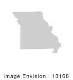 #13168 Picture Of A Map Of Missouri Of The United States Of America