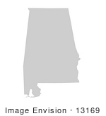 #13169 Picture Of A Map Of Alabama Of The United States Of America