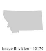 #13170 Picture Of A Map Of Montana Of The United States Of America