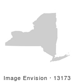 #13173 Picture Of A Map Of New York Of The United States Of America
