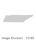 #13185 Picture Of A Map Of Tennessee Of The United States Of America