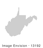 #13192 Picture Of A Map Of West Virginia Of The United States Of America
