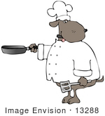 #13288 Dog Working As A Chef Clipart