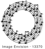 #13370 Ring Of Music Clipart