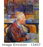 #13407 Picture Of Vincent Van Gogh Seated At A Table