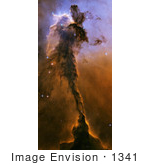 #1341 Photo Of A Spire In The Eagle Nebula (Messier Object 16 M16 Ngc 6611) In The Serpens Constellation