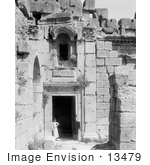 #13479 Picture Of A Doorway And Niche At The Temple Of Bacchus