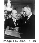 #1349 Stock Photo Of Mariner Photos Being Presented To President Johnson In 1964
