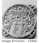 #13492 Picture Of A Mirror Case With Carvings Of &Quot;The Assault And Surrender Of The Castle Of Love&Quot;
