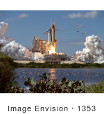 #1353 Stock Photo Of The Sts-66 Launch 11/3/1994