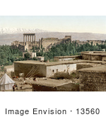 #13560 Picture Of The Temple Of Jupiter And Acropolis Of Baalbek Lebanon