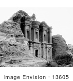 #13605 Picture Of The Rock Carved Ed Deir In Petra Jordan