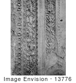 #13776 Picture Of Carvings In Stone On The Doorpost Of The Temple Of Bacchus Baalbek