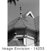#14253 Picture of the Roof of the Jeremiah Nunan House, Jacksonville, Oregon by JVPD