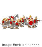#14444 Group Of Roman Soldiers And Horse Using Flail Ball And Chains Bows And Arrows Catapults Axes And Swords Clipart