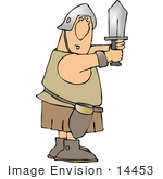 #14453 Soldier With A Sword Clipart