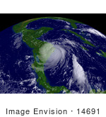 #14691 Picture Of Hurricane Felix Over Nicaragua