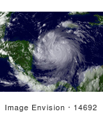 #14692 Picture Of Hurricane Felix As A Category 5 Storm Over Central America