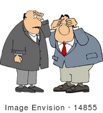 #14855 Two Business Men In Thought Clipart