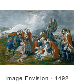 #1492 Hand Colored Version Of The Death Of General Wolfe