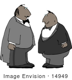 #14949 Two African American Men In Tuxedos Clipart