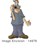 #14978 Man Taking Pictures Clipart