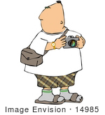 #14985 Man Taking Pictures Clipart