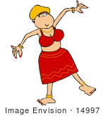 #14997 Blond Dancer Woman Clipart