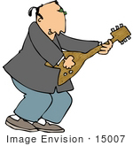 #15007 Caucasian Guitarist Man Clipart